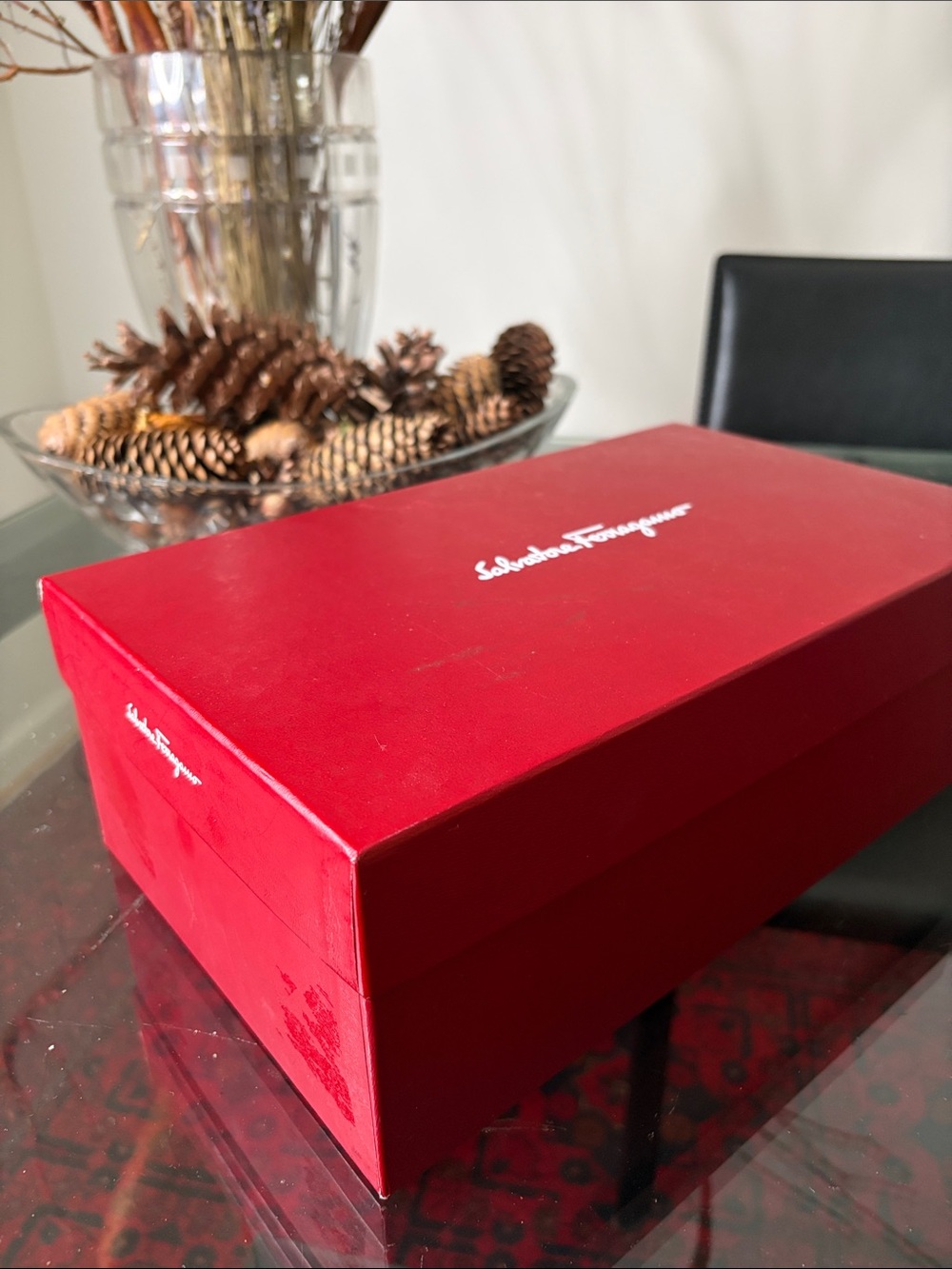 Salvatore Ferragamo Red Shoe Box - Empty, Great for Upcycling
